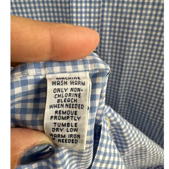 Ralph Lauren Classic Fit Gingham Check Button Down Shirt Men's Size L , EUC - Picture 3 of 5